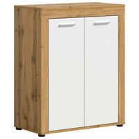 Schuhschrank JAM Eiche Wotan Nachbildung weiß B/H/T: ca. 80x95x35 cm JAM - Eiche/weiß (80,00/95,00/35,00cm) - xonox.home