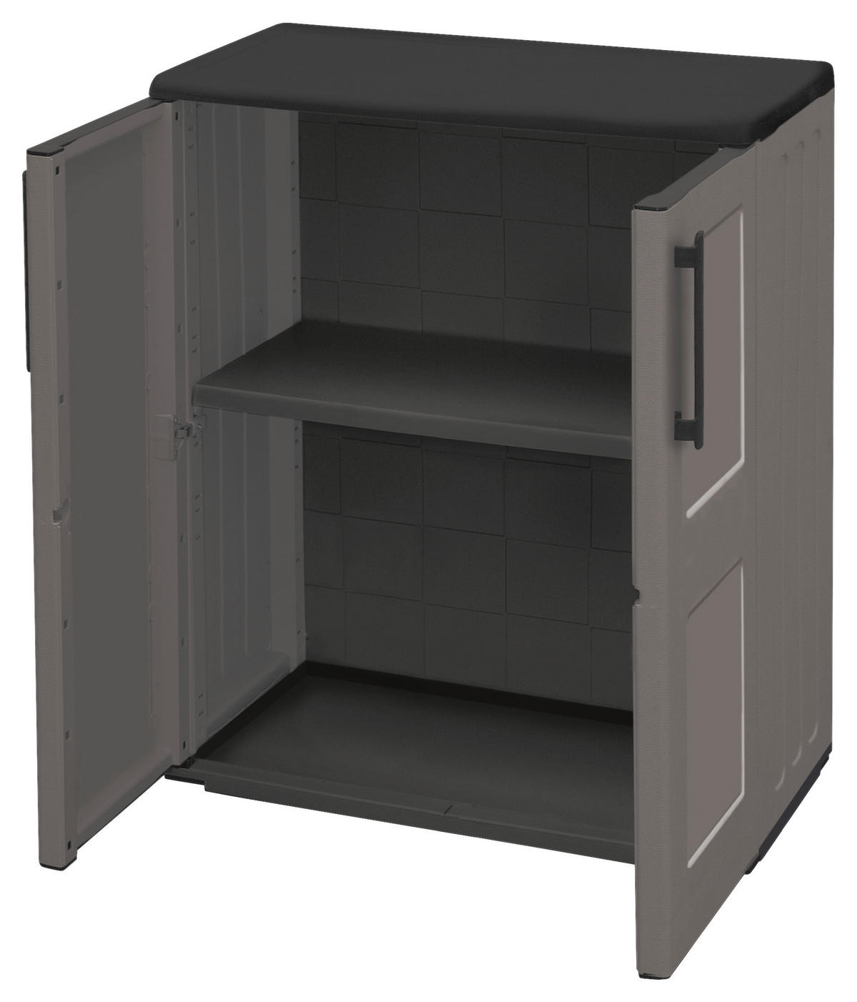 ArtPlast Kunststoffschrank Free niedrig grau Kunststoff B/H/T: ca. 68x84x37 cm Free niedrig - grau (68,00/84,00/37,00cm) - ArtPlast