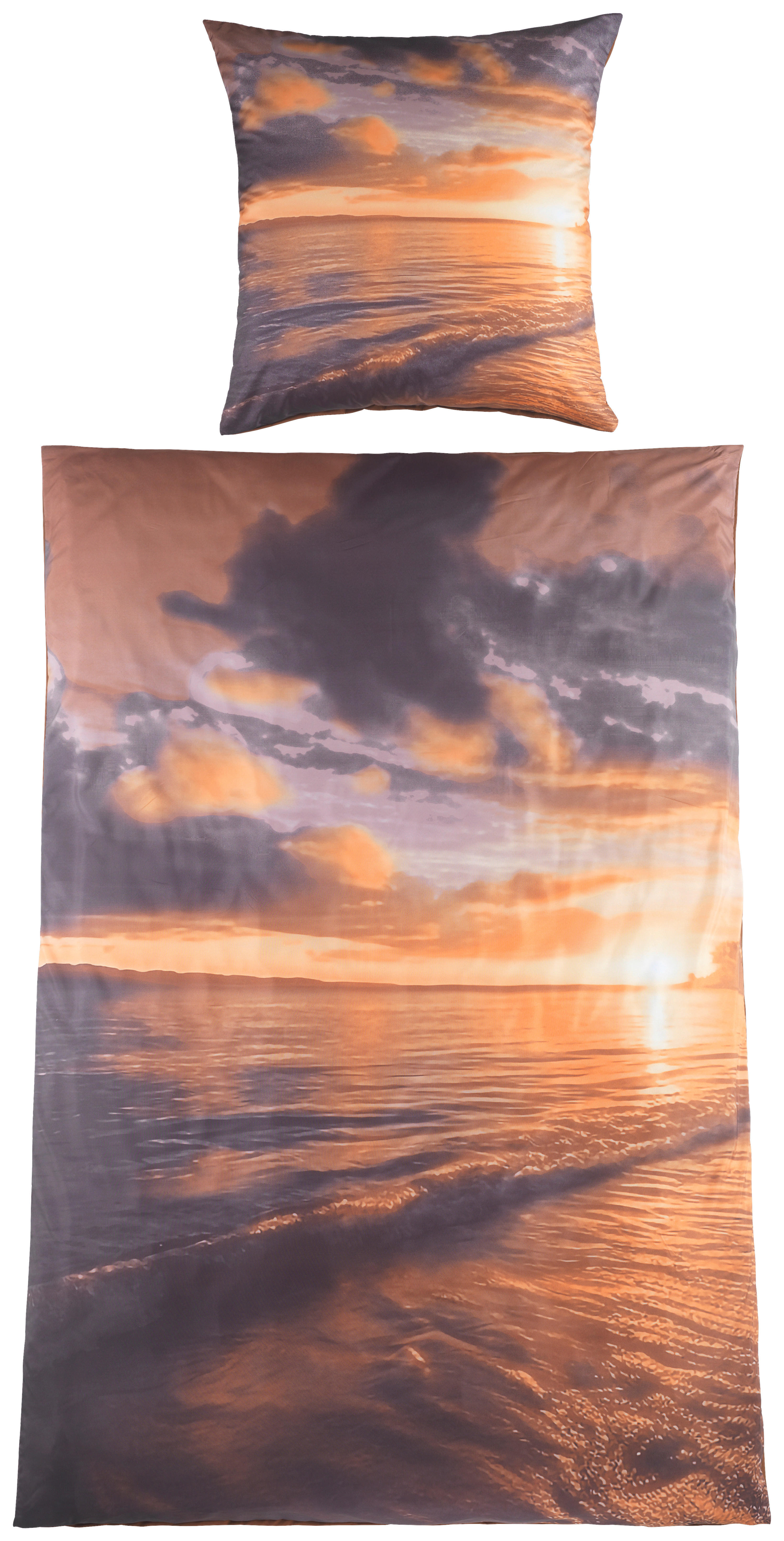 Microfaser Bettwäsche Wendebettwäsche_Microfaser Sonne - orange (135,00/200,00cm)