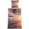 Microfaser Bettwäsche Wendebettwäsche-Microfaser Sonne - orange (135,00/200,00cm)
