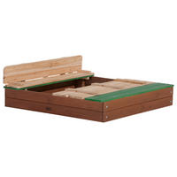 AXI Sandkasten Ella XL braun Holz B/H/L: ca. 120x20x120 cm Ella XL - braun/grün (120,00/120,00/20,00cm) - AXI