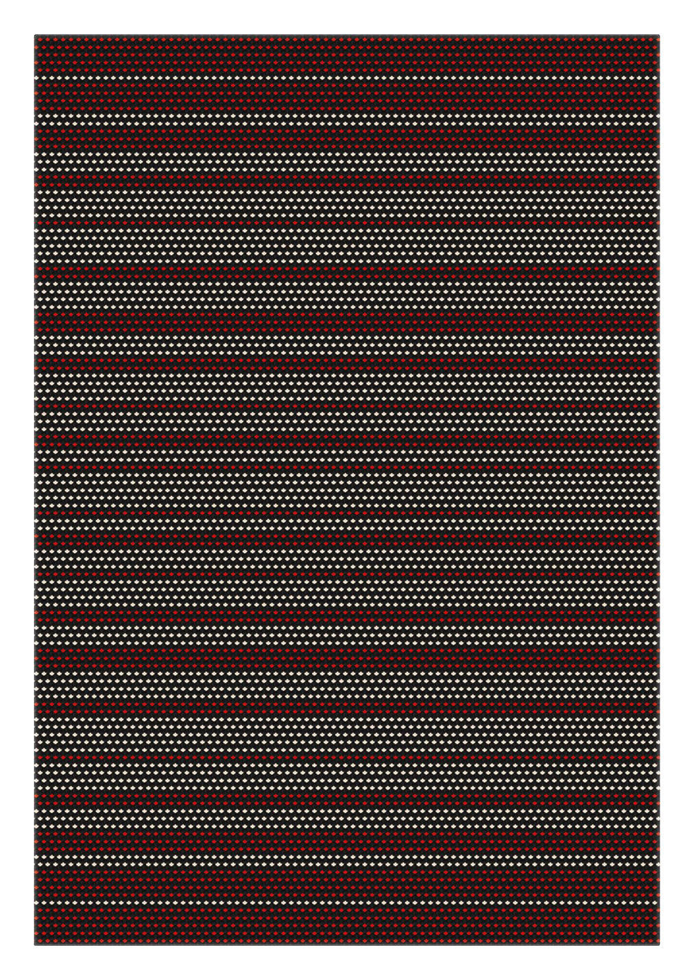 Arte Espina Kurzflorteppich Ambience 8009 weiß B/L: ca. 200x300 cm Ambience 8009 - weiß/rot (200,00/300,00cm) - Arte Espina