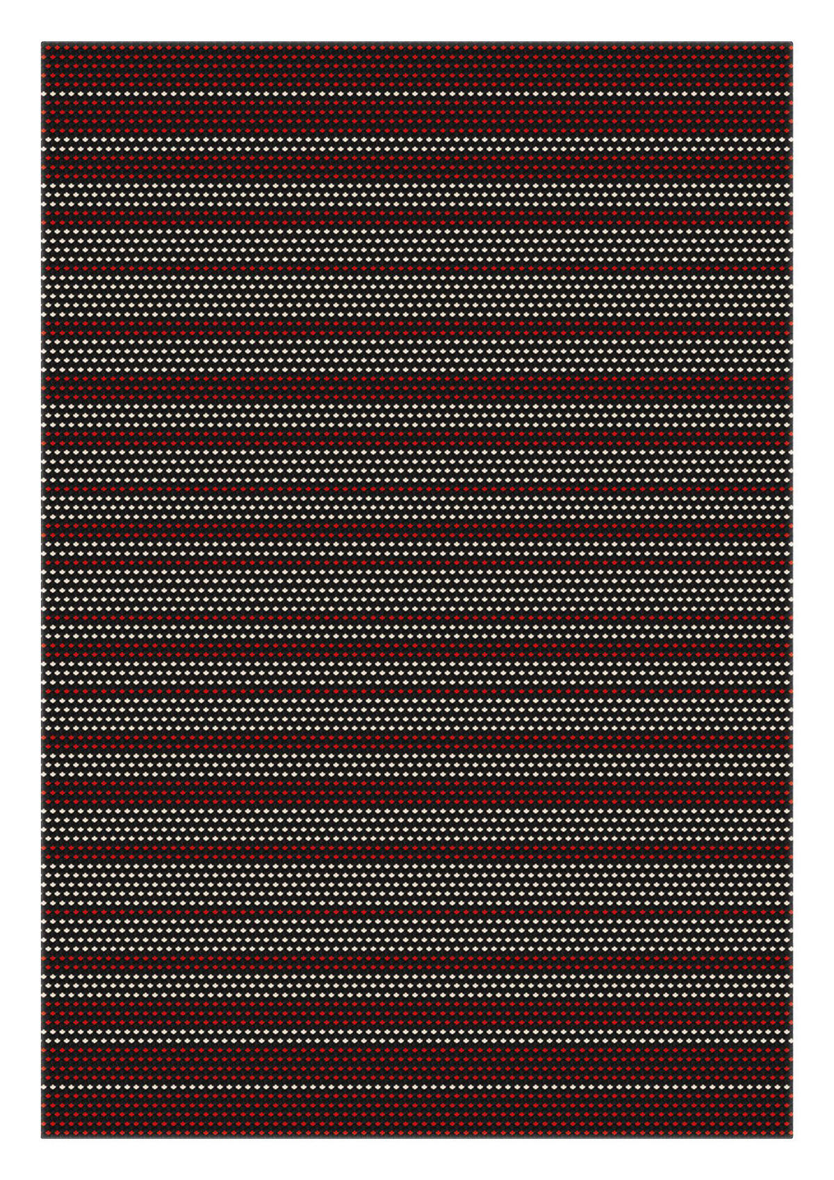 Arte Espina Kurzflorteppich Ambience 8009 weiß B/L: ca. 200x300 cm Ambience 8009 - weiß/rot (200,00/300,00cm) - Arte Espina