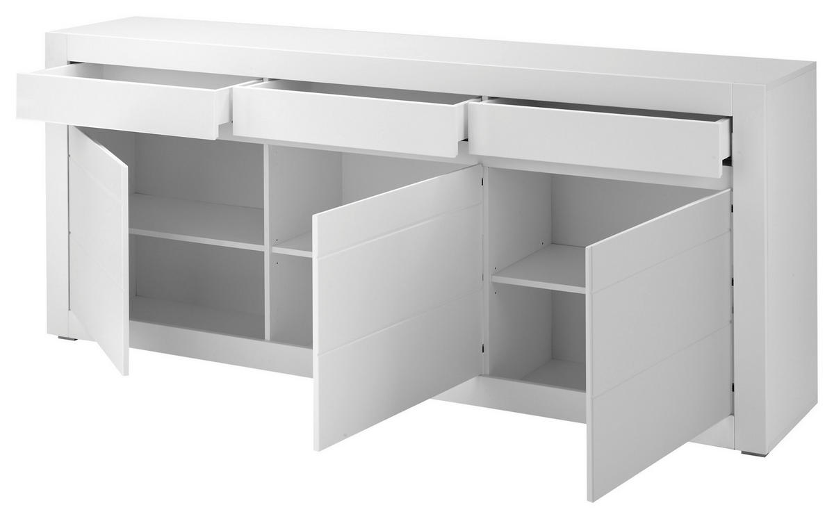 Sideboard Chester weiß matt B/H/T: ca. 217x90x42 cm Chester - weiß (217,00/90,00/42,00cm)