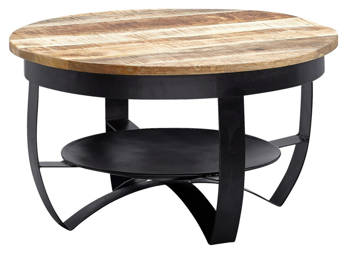 Couchtisch schwarz B/H/T: ca. 0x34x0 cm Couchtisch - schwarz (0,00/34,00/0,00cm) - Wohnling