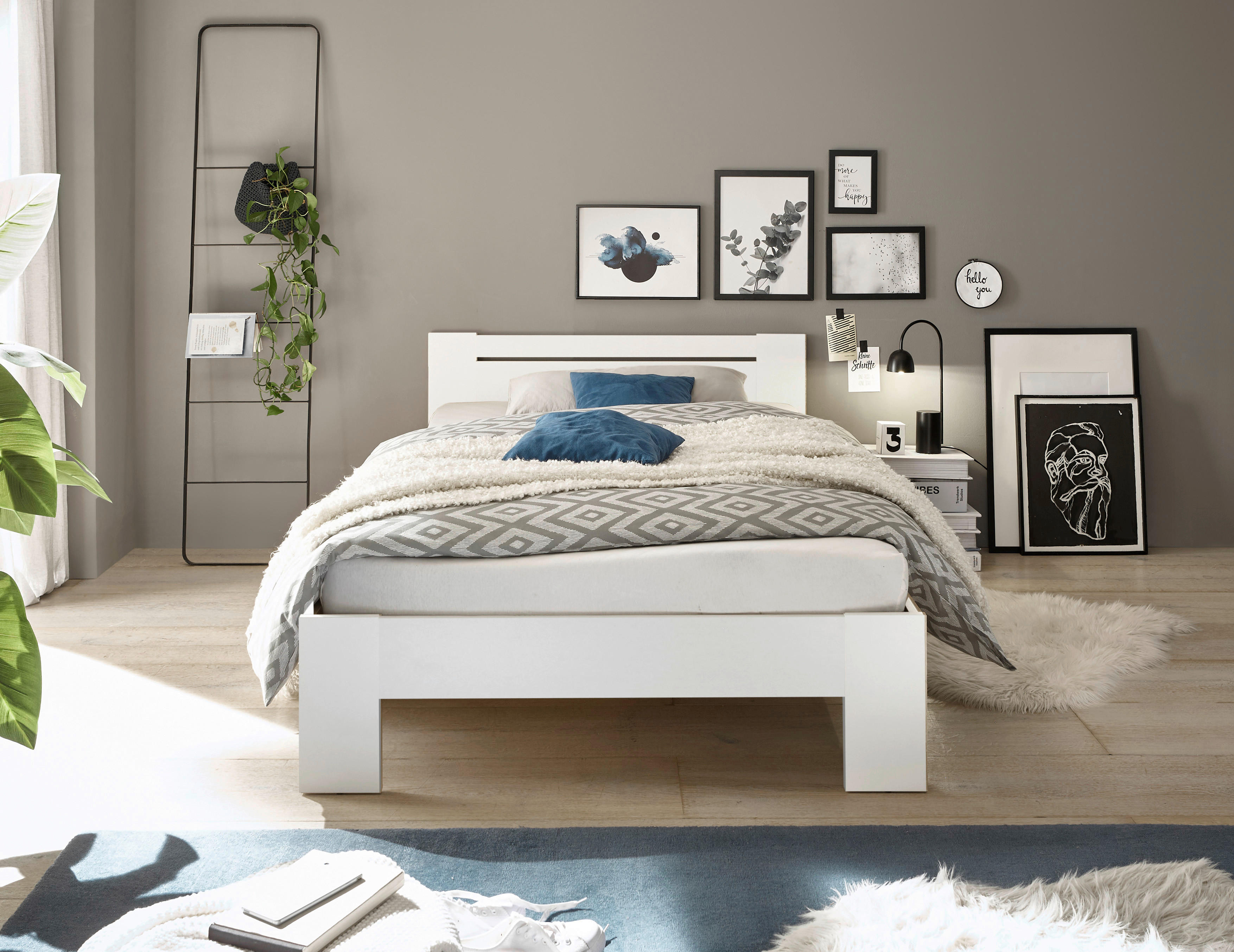 Futonbett Cannes weiß Liegefläche B/L: ca. 120x200 cm Cannes - weiß (125,00/71,00/204,00cm)