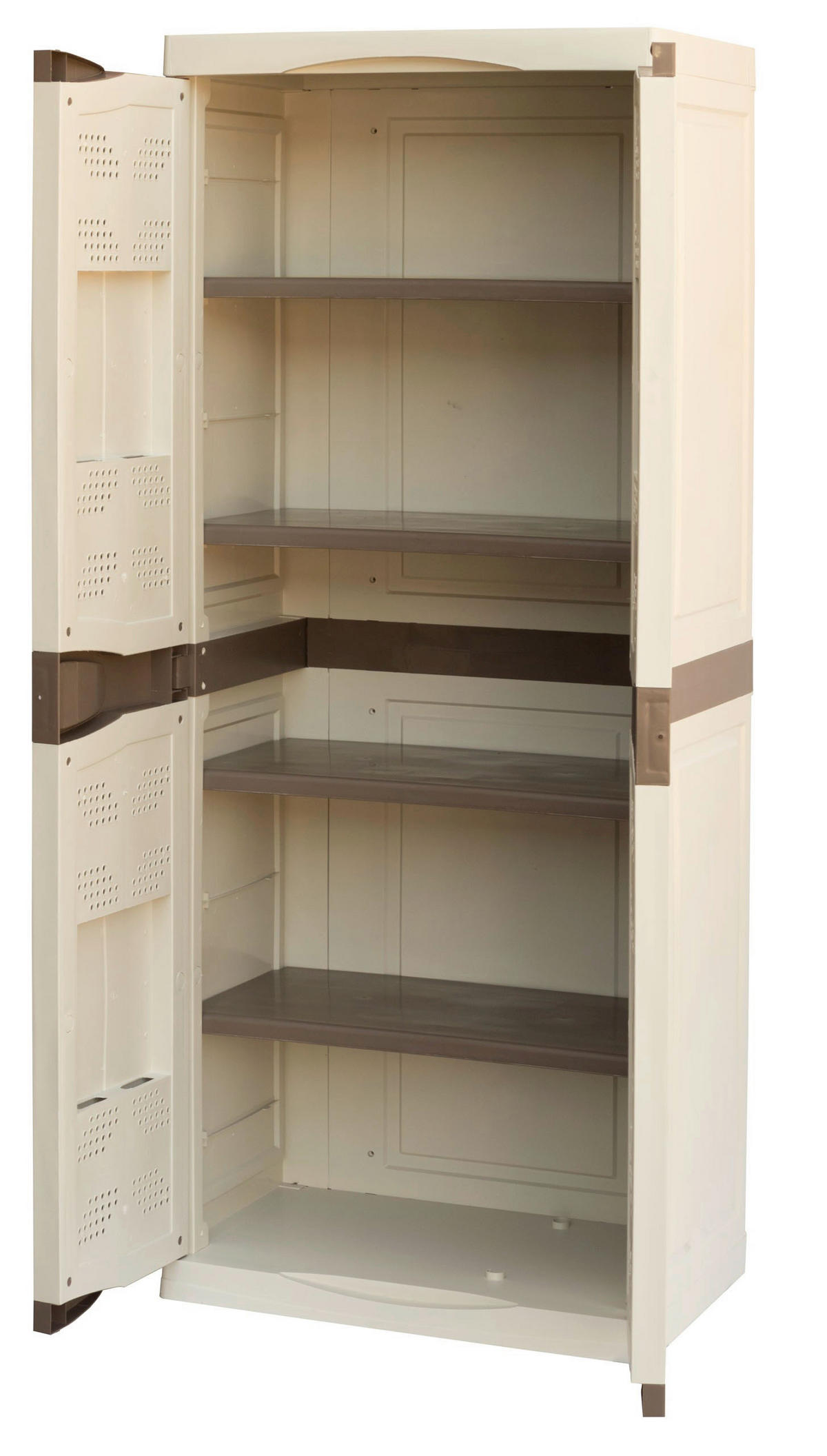 Artplast Kunststoffschrank Evolution braun Polyrattan B/H/L: ca. 47x184x70 cm Evolution - braun/beige (70,00/47,00/184,00cm) - ArtPlast