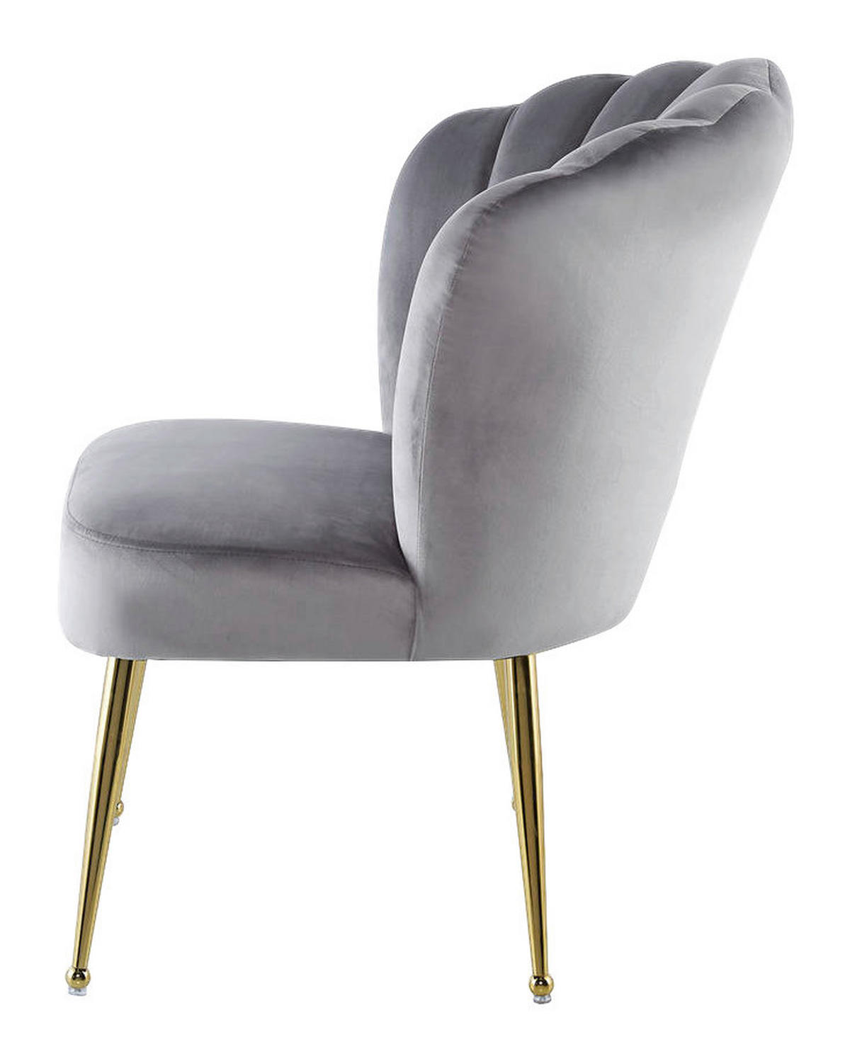 Stuhl Pippa 101 grau Microfaser B/H/T: ca. 67x87x70 cm Pippa 101 - gold/grau (67,00/87,00/70,00cm) - 360 Living