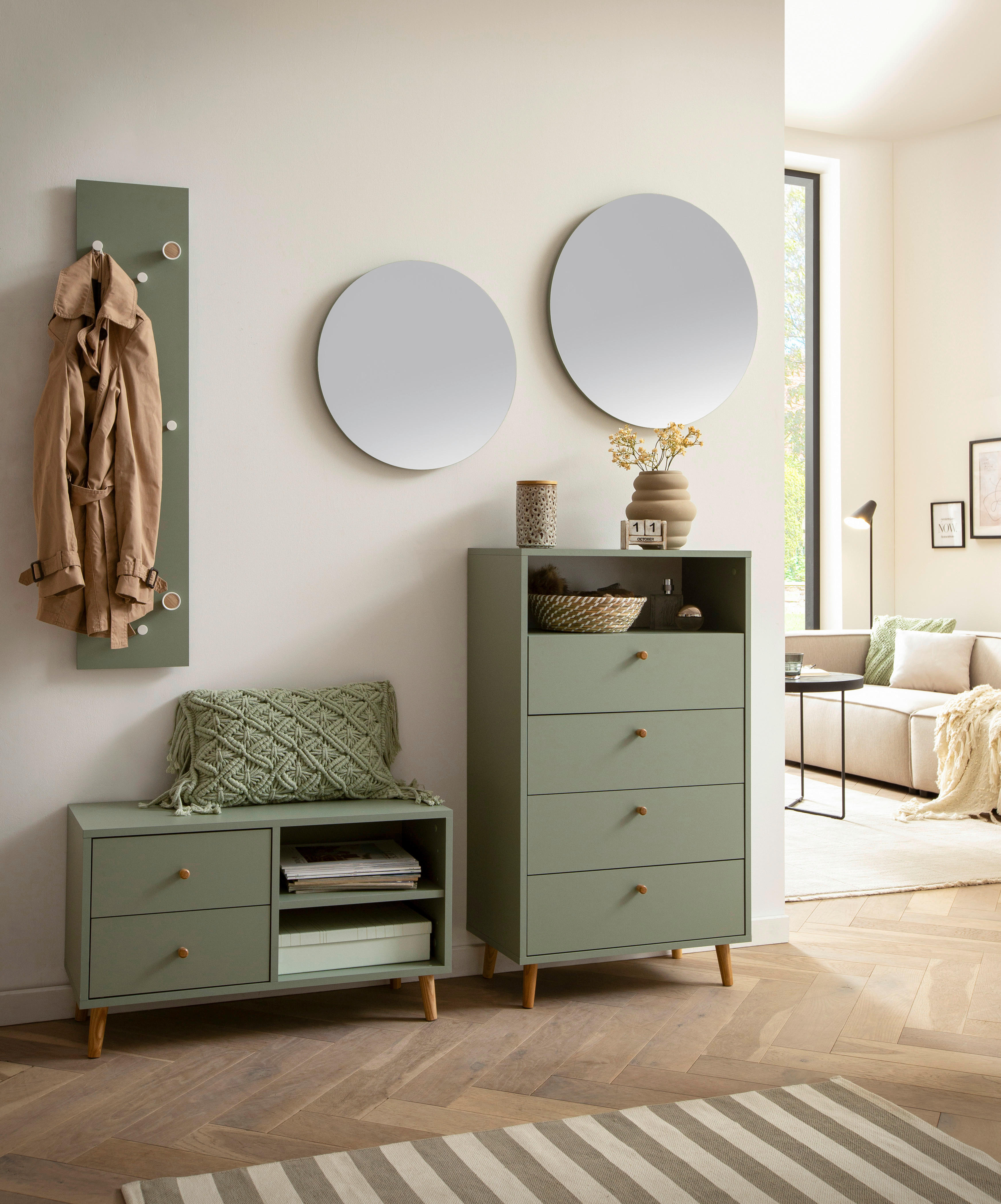 Highboard Bjarne Pistazie B/H/T: ca. 104,4x60,2x33,5 cm Bjarne - Pistazie (104,40/60,20/33,50cm) - Schildmeyer