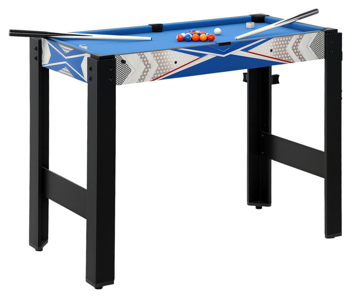SPORTNOW Multigame Spieltisch B/H/L: ca. 45,5x76x91 cm Multigame_Spieltisch - blau/schwarz (91,00/45,50/76,00cm) - SPORTNOW
