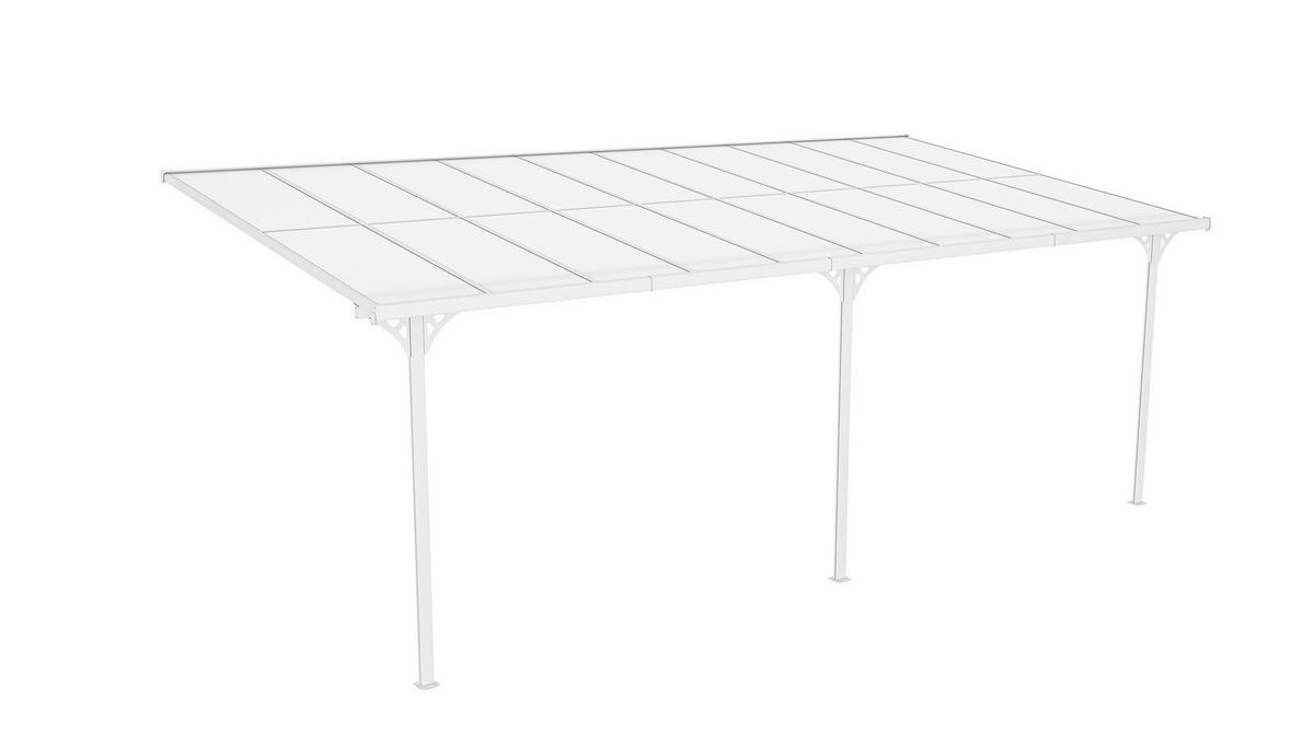 Westmann Terrassenüberdachung Bruce weiß Aluminium B/H/L: ca. 617x270x300 cm Bruce - weiß (300,00/617,00/270,00cm) - Westmann