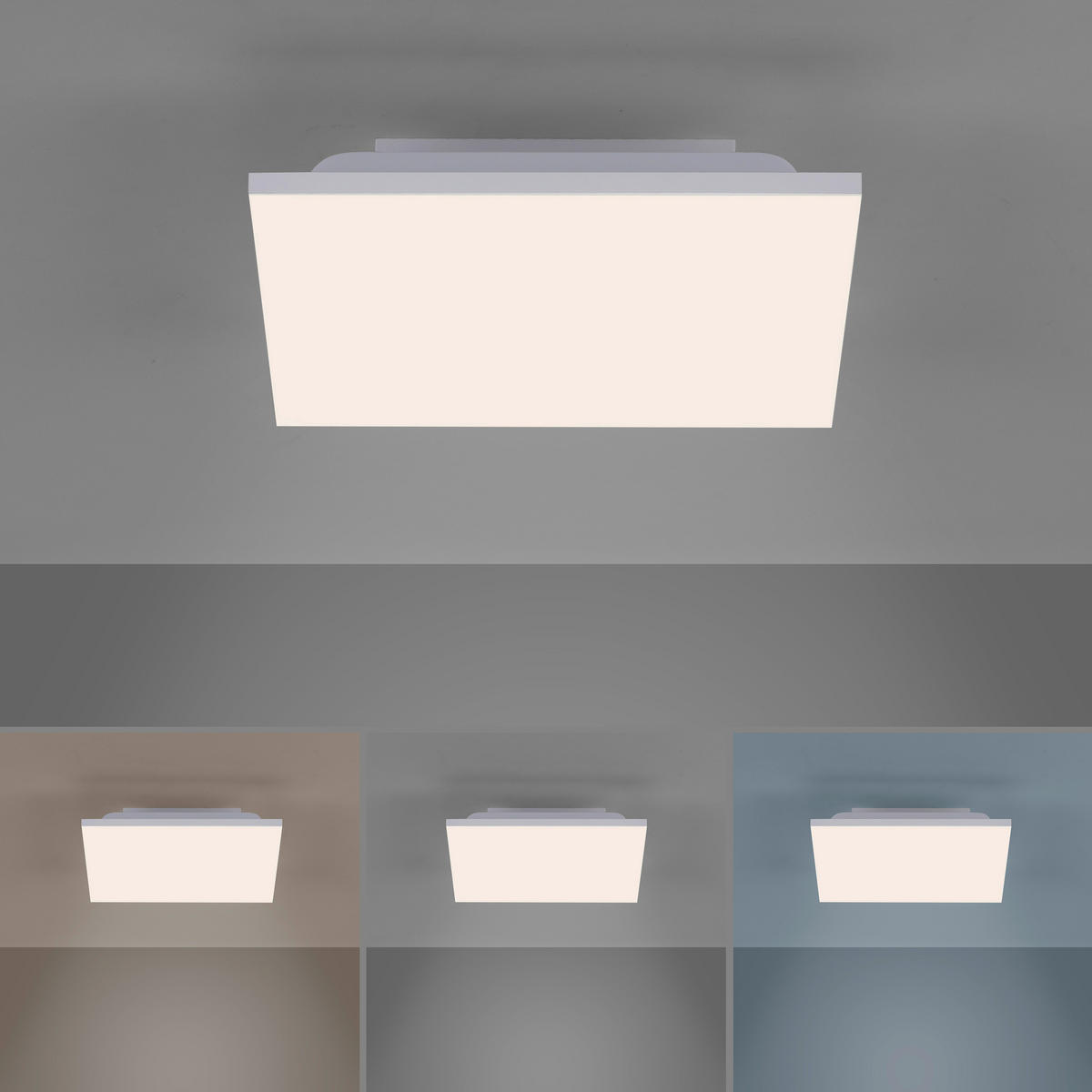 Just Light Deckenleuchte PN15550-16 CANVAS - weiß (30,00/30,00/7,00cm) - Just Light