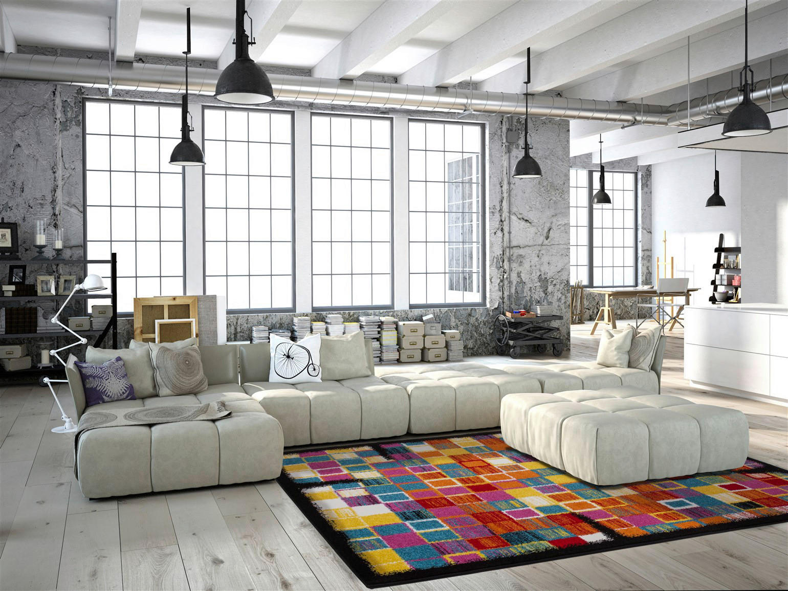 Kayoom Kurzflorteppich Guayama 275 mehrfarbig B/L: ca. 200x290 cm Guayama 275 - mehrfarbig (200,00/290,00cm) - Kayoom