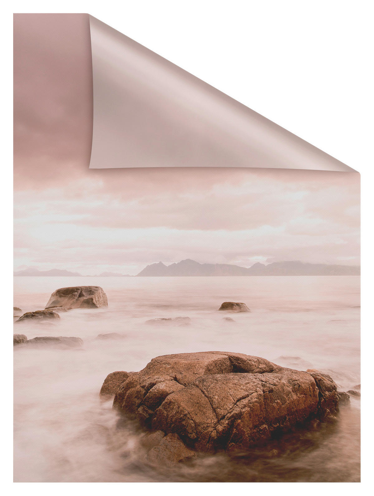 LICHTBLICK Fensterfolie Stone Meer Stone rot B/L: ca. 50x100 cm Stone - rot (50,00/100,00cm) - LICHTBLICK