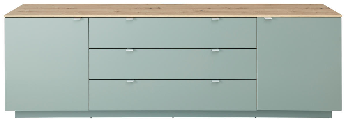 Sideboard Core salbei Eiche Artisan Nachbildung B/H/T: ca. 240x77x44 cm Core - Eiche/salbei (240,00/77,00/44,00cm)