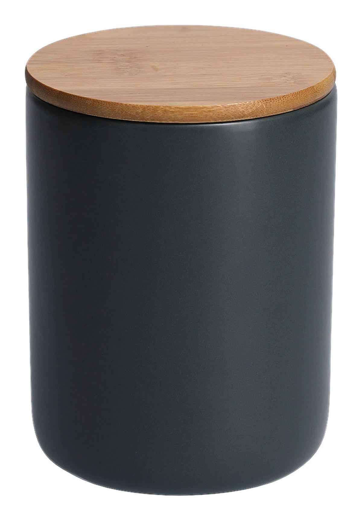 Zeller Vorratsdose schwarz Bambus B/H/L: ca. 12x16x12 cm Vorratsdose - natur/schwarz (12,00/12,00/16,00cm) - Zeller
