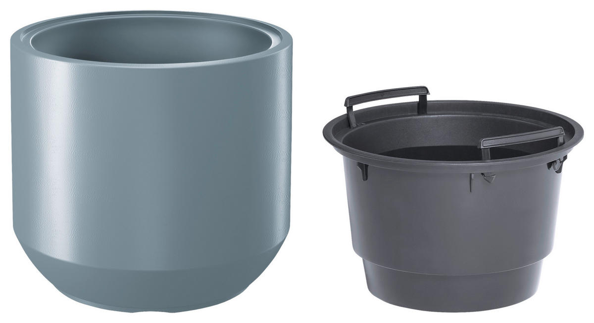 Prosperplast Pflanztopf Heos hellgrau Kunststoff H/D: ca. 28x30 cm Heos - hellgrau (30,00/28,00cm) - Prosperplast