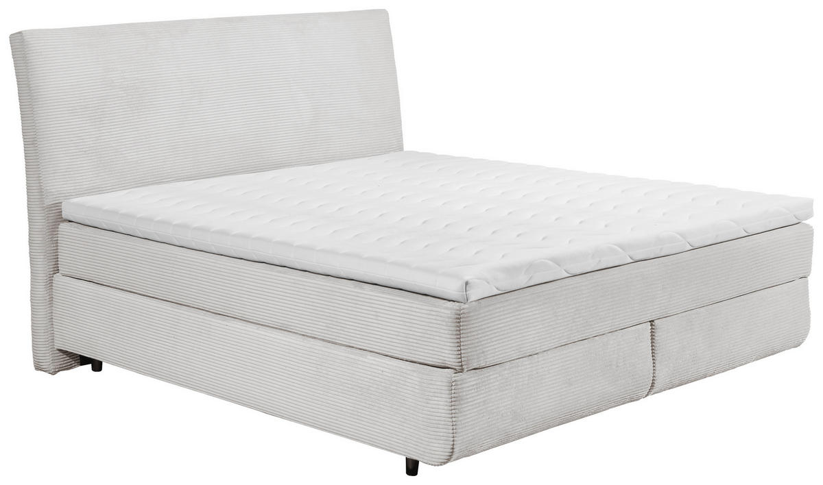 Boxspringbett Marbella Silbergrau Liegefläche B/L: ca. 180x200 cm Marbella - Silbergrau (185,00/126,00/216,00cm)