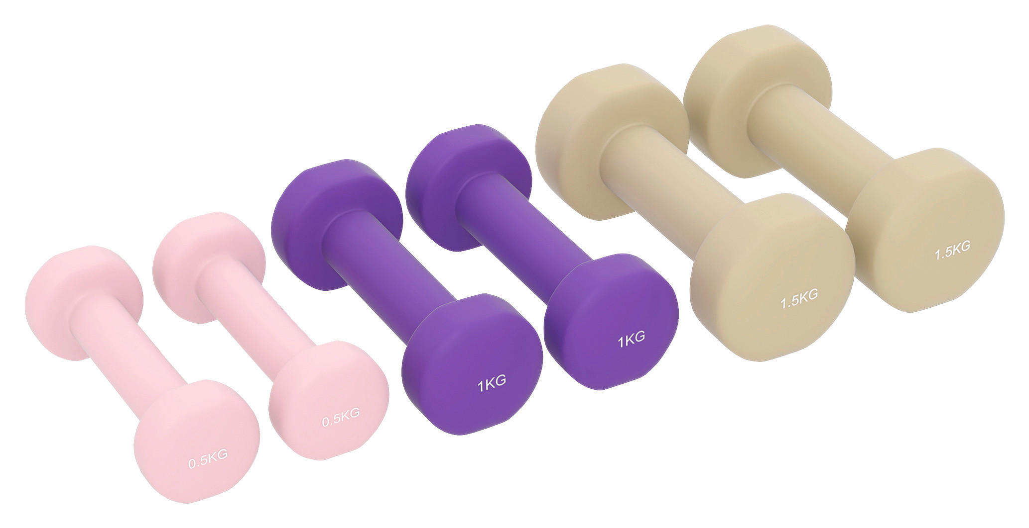 HOMCOM Kurzhanteln kaffee Kunstleder B/H/L: ca. 18x7,5x43 cm Kurzhanteln - kaffee/rosa (43,00/18,00/7,50cm) - HOMCOM