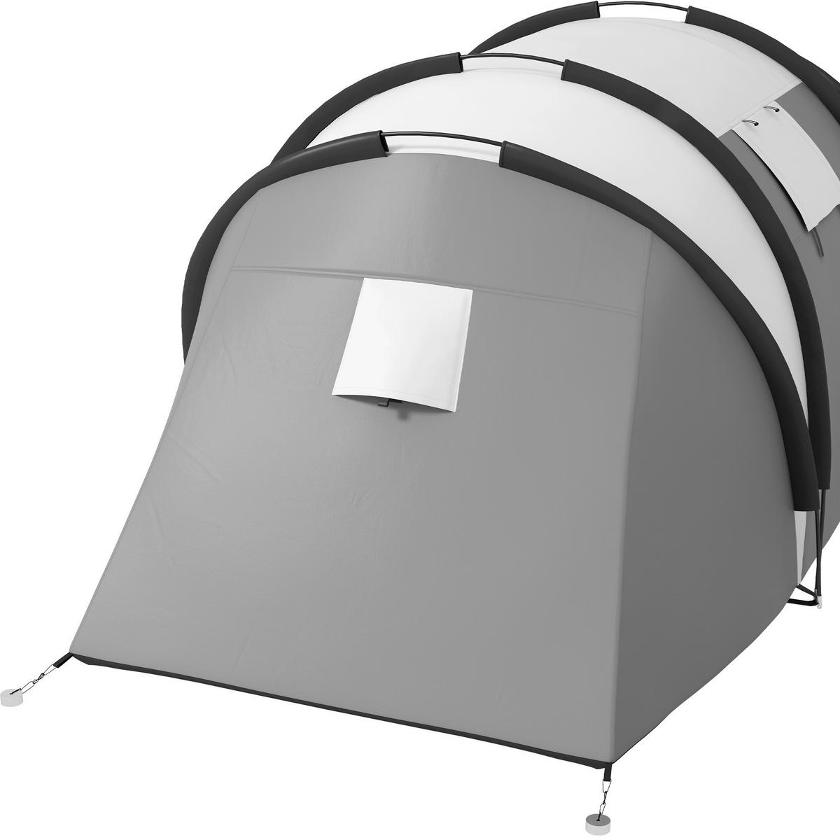 Outsunny Tunnelzelt B/H/L: ca. 220x180x450 cm Tunnelzelt - grau (450,00/220,00/180,00cm) - Outsunny