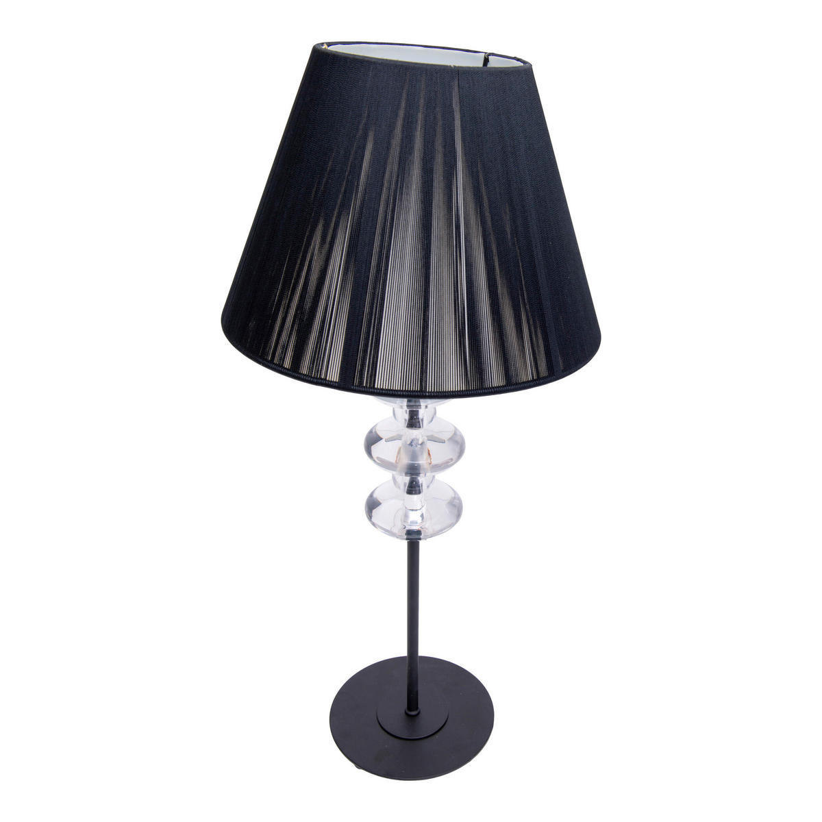Näve Leuchten Tischleuchte 314022 schwarz Metall Kunststoff B/H/T: ca. 26x51x26 cm E14 1 Brennstellen Tischleuchte - schwarz (26,00/51,00/26,00cm) - Näve Leuchten