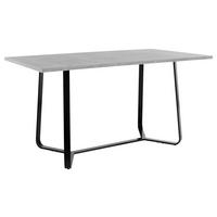 Tisch TALEA Beton Optik schwarz pulverbeschichtet B/H/T: ca. 140x76x90 cm TALEA - Beton/schwarz (140,00/76,00/90,00cm) - byLIVING
