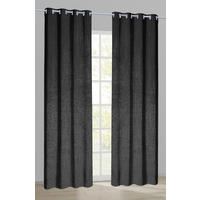 Ösenvorhang Chenille schwarz B/L: ca. 140x245 cm Chenille - schwarz (140,00/245,00cm)
