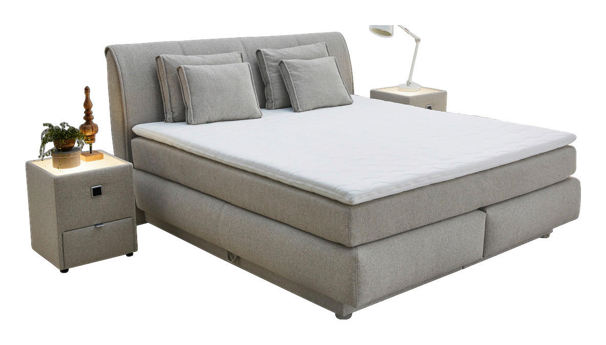 Boxspringbett  beige Liegefläche B/L: ca. 180x200 cm Carla_Boxspringbett - beige (190,00/113,00/220,00cm)