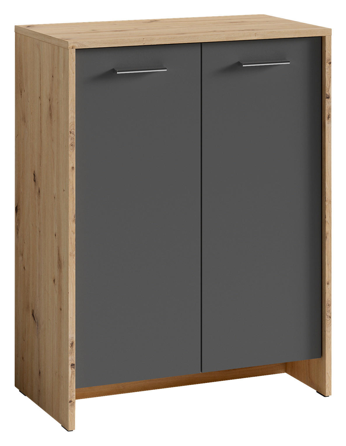 Schuhkommode BEN Eiche Nachbildung anthrazit B/H/T: ca. 63x83x35 cm BEN - Eiche/anthrazit (63,00/83,00/35,00cm) - byLIVING