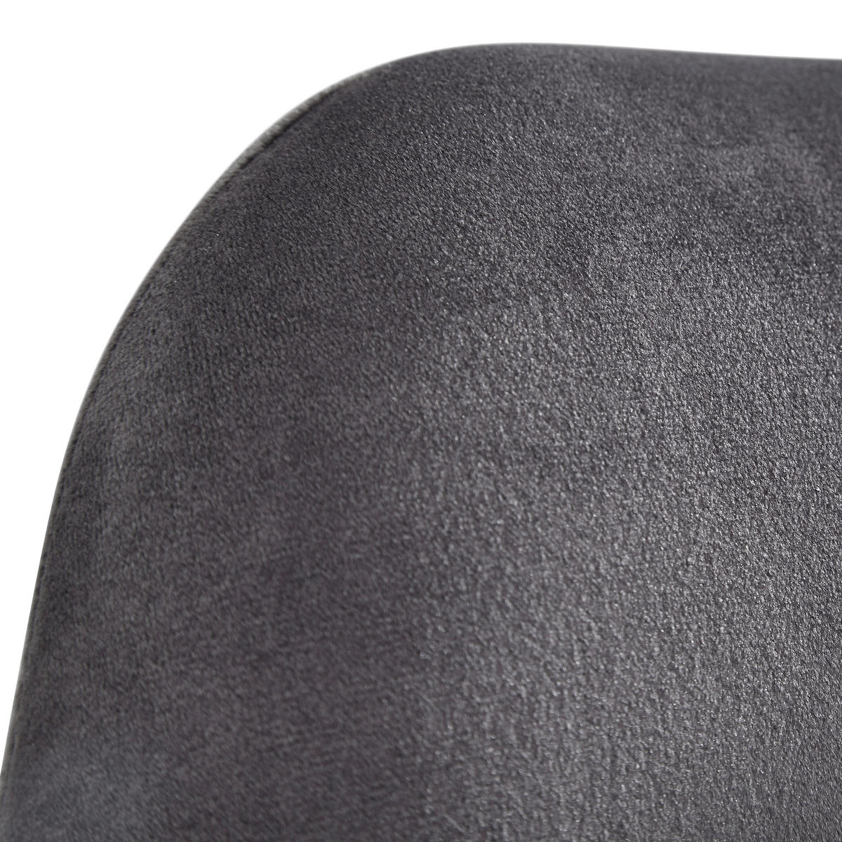 Stuhl 2er.-Set. grau Samt Eisen B/H/T: ca. 58x86x48 cm 2er.-Set. - grau (58,00/86,00/48,00cm) - Wohnling