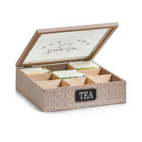 Zeller Teebeutelbox natur Holz B/H/L: ca. 24x8x24 cm Teebeutelbox - natur (24,00/24,00/8,00cm) - Zeller