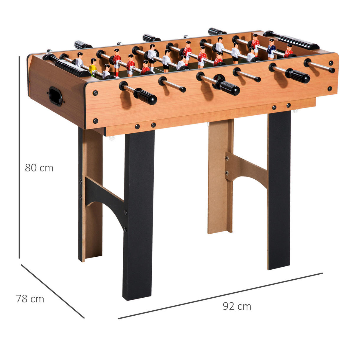 HOMCOM Multispieltisch schwarz MDF B/H/L: ca. 43x73x87 cm Multispieltisch - natur/schwarz (87,00/43,00/73,00cm) - HOMCOM