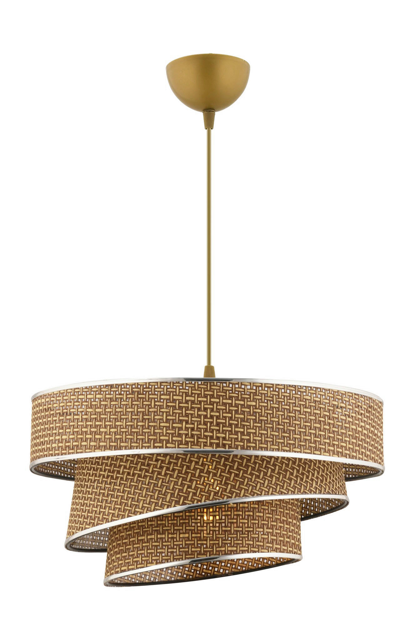 Opviq Pendelleuchte silber beige Baumwolle Metall B/H/L: ca. 40x72x40 cm E27 1 Brennstellen Couper Hazeran - beige/silber (40,00/40,00/72,00cm) - Opviq