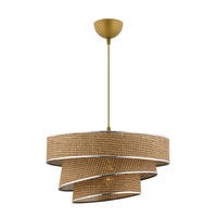 Opviq Pendelleuchte silber beige Baumwolle Metall B/H/L: ca. 40x72x40 cm E27 1 Brennstellen Couper Hazeran - beige/silber (40,00/40,00/72,00cm) - Opviq