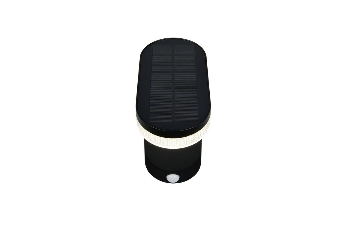 Solar-Außenwandleuchte schwarz B/H/T: ca. 9,8x25,9x2,5 cm LAGOAS - schwarz (9,80/25,90/2,50cm) - Reality