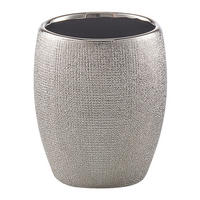 Zahnputzbecher Glitter silber Steinzeug B/H/L: ca. 8x10x8 cm Glitter - silber (8,00/8,00/10,00cm) - Zeller
