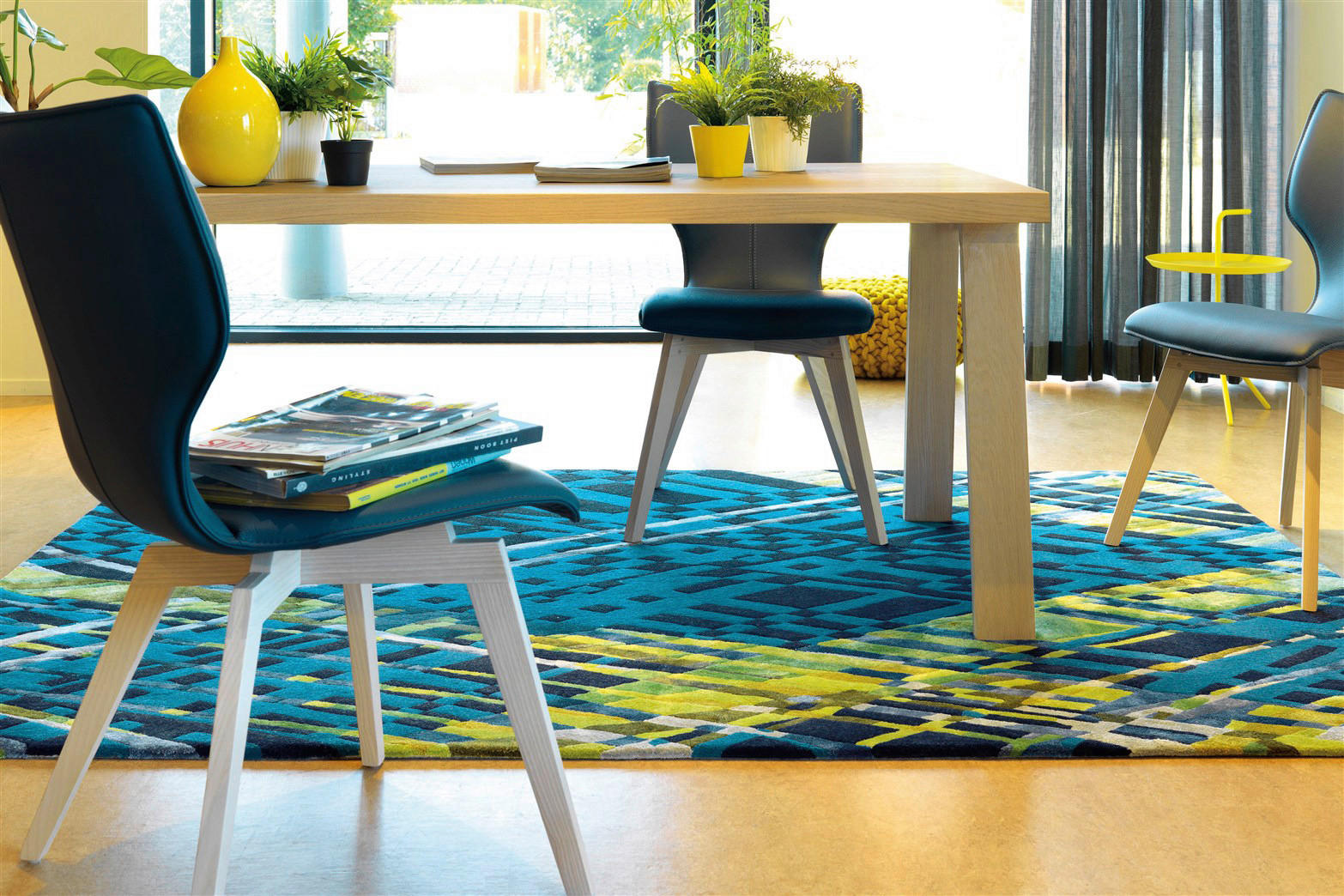 Arte Espina Kurzflorteppich Diamond 8050 blau B/L: ca. 120x180 cm Diamond 8050 - blau/mehrfarbig (120,00/180,00cm) - Arte Espina
