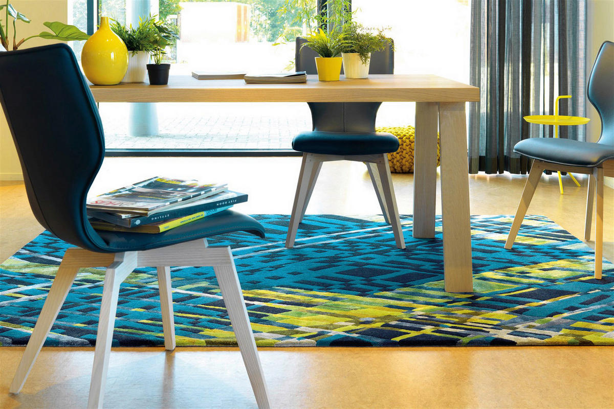 Arte Espina Kurzflorteppich Diamond 8050 blau B/L: ca. 120x180 cm Diamond 8050 - blau/mehrfarbig (120,00/180,00cm) - Arte Espina