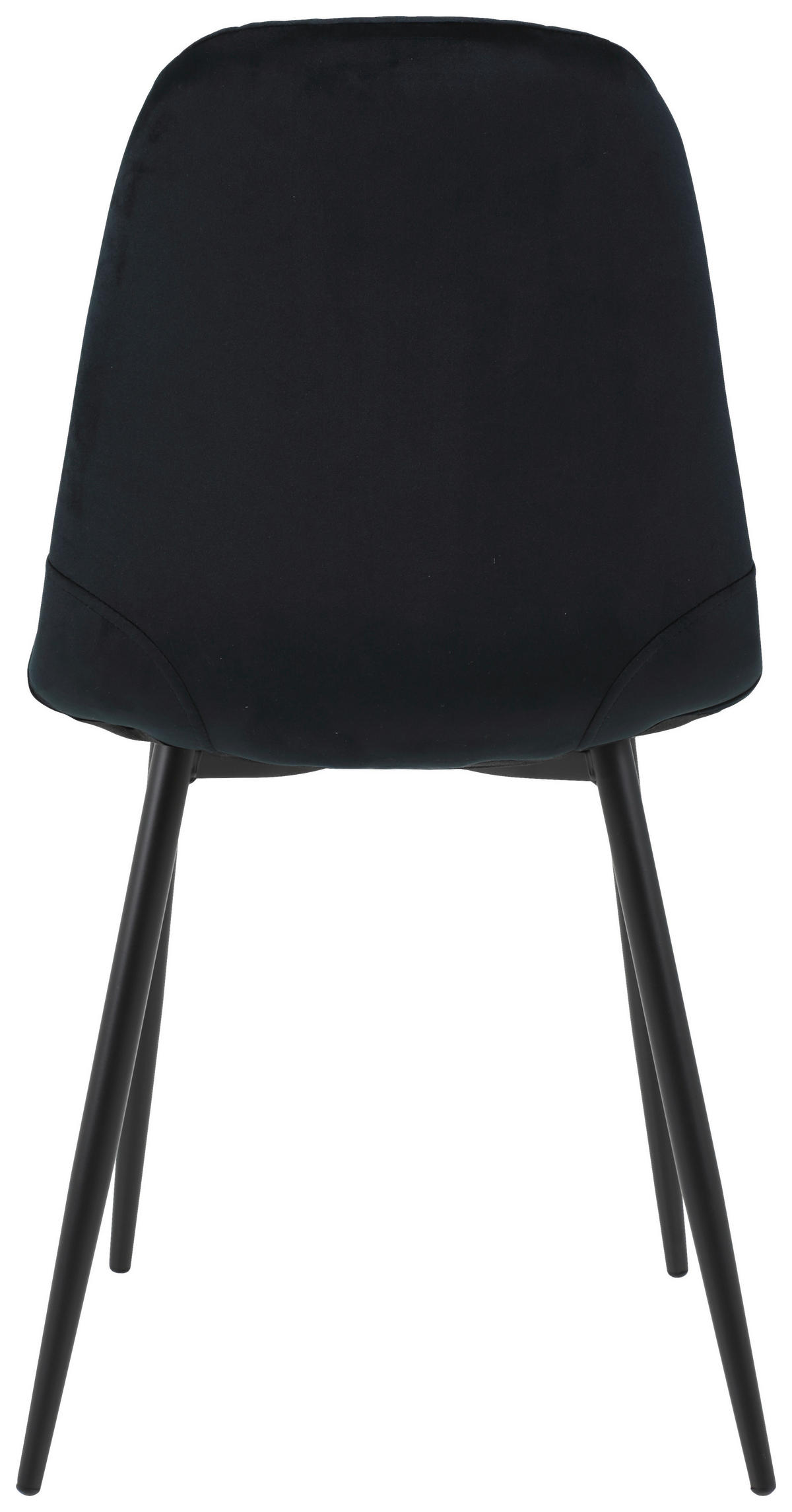 Stuhl Mira 2er Set schwarz Samtoptik B/H/T: ca. 44x89x53,5 cm Mira 2er Set - schwarz (44,00/89,00/53,50cm) - Hela