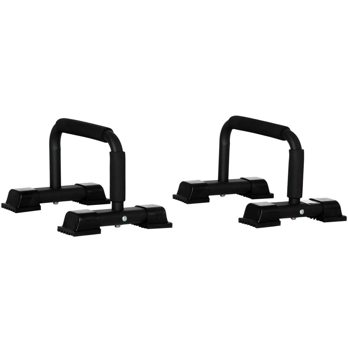 HOMCOM Fitness-Zubehör schwarz Kunststoff B/H/L: ca. 25x36x20 cm Liegestützgriffe - schwarz (20,00/25,00/36,00cm) - HOMCOM