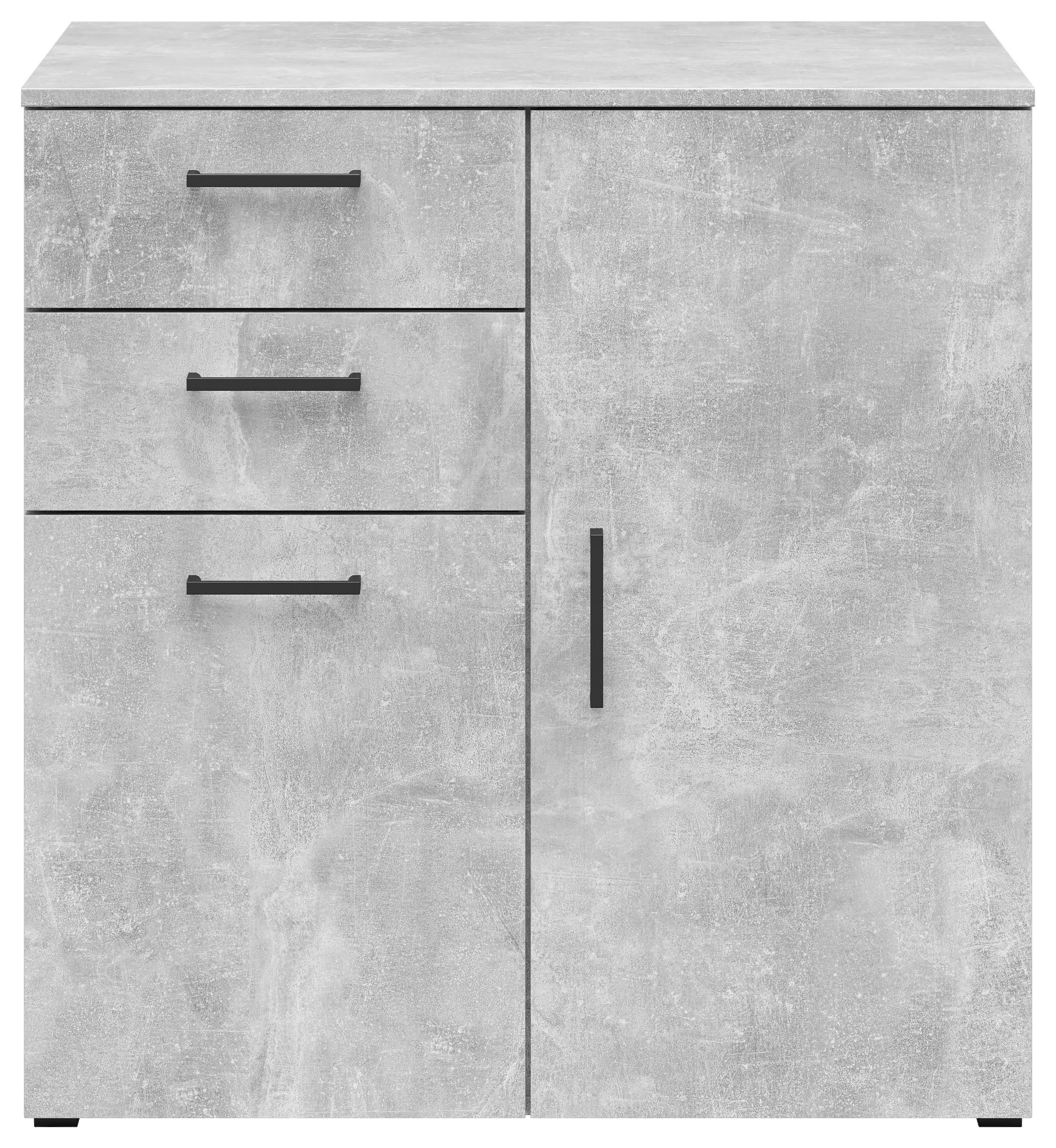Kommode Multi-Stauraum Typ 27 Beton Optik B/H/T: ca. 80x83x52 cm Multi-Stauraum Typ 27 - Beton (80,00/83,00/52,00cm)