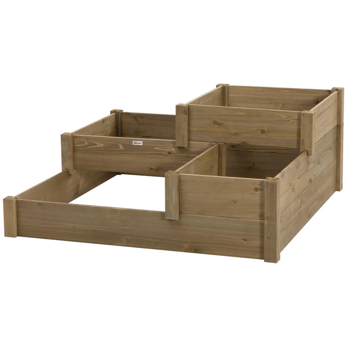Outsunny Hochbeet braun B/H/L: ca. 122x51x122 cm Hochbeet - braun (122,00/122,00/51,00cm) - Outsunny