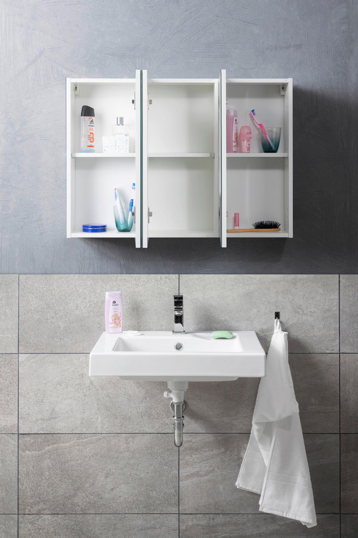 Spiegelschrank Solo 2 weiß B/H/T: ca. 85x60x16 cm Solo 2 - weiß (85,00/60,00/16,00cm)