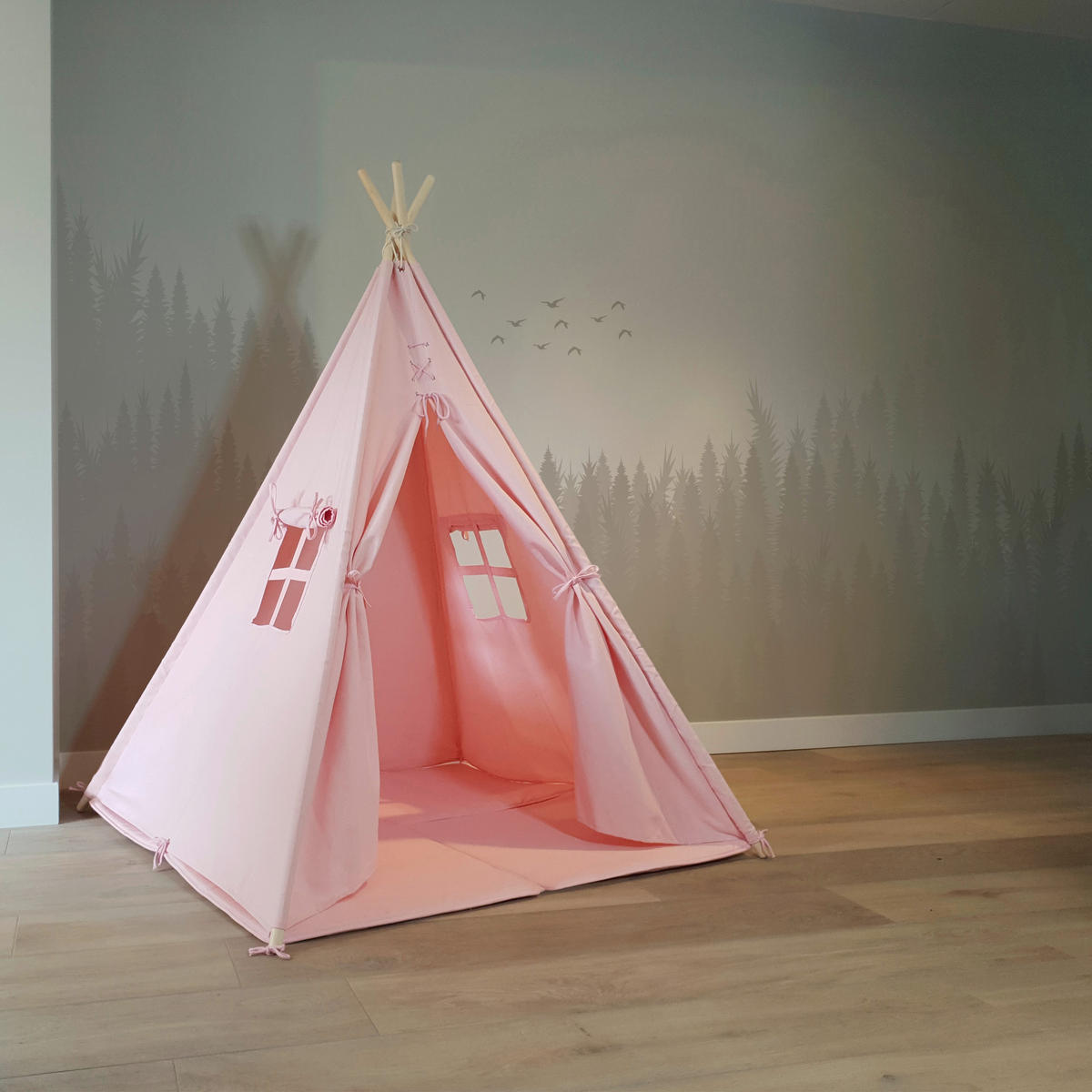 Sunny Kinder Tipi-Zelt Alba B/H/L: ca. 120x160x120 cm Alba - puderrosa (120,00/120,00/160,00cm) - Sunny