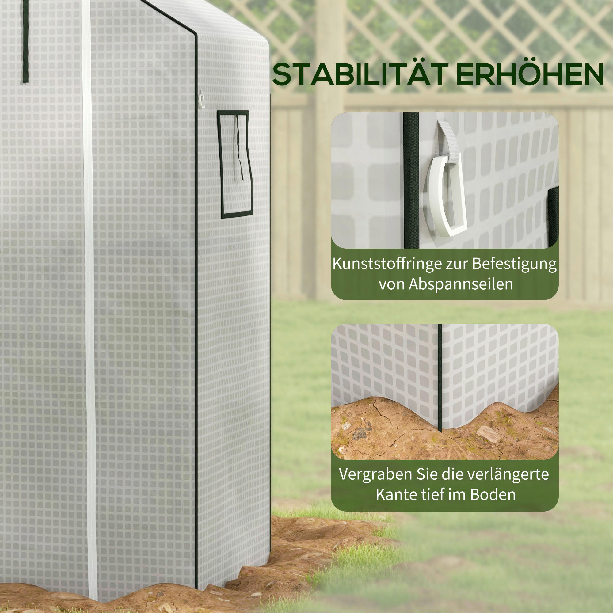 Thumbnail - Outsunny Ersatzfolie weiß Kunststoff B/H/L: ca. 73x190x140 cm