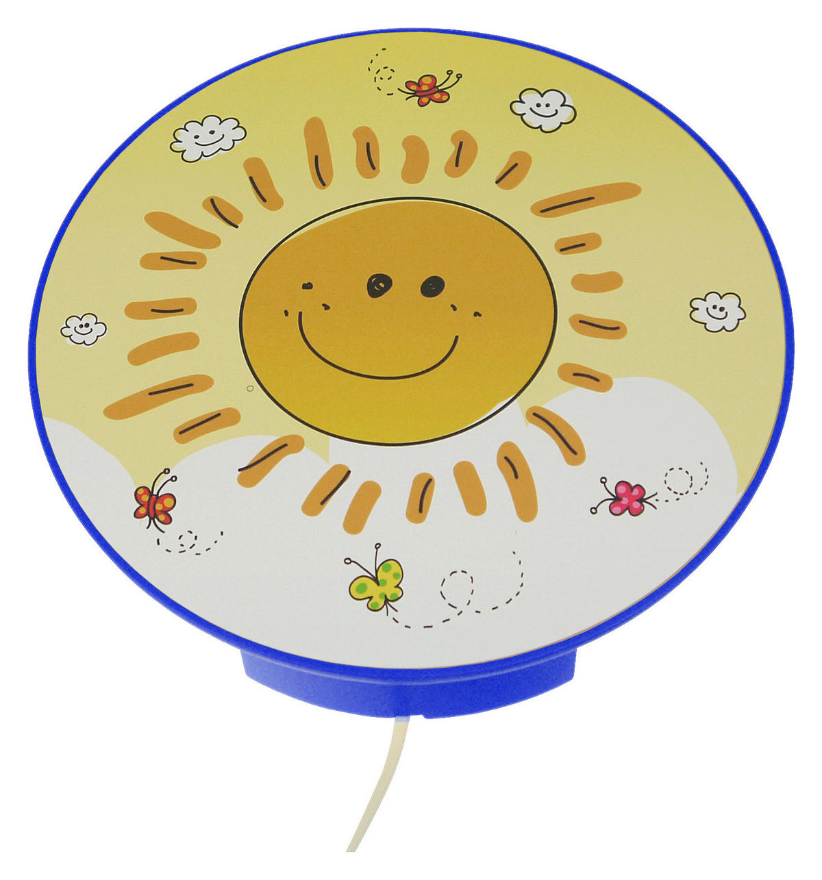 Niermann Kinderwandleuchte Sunny 40688 gelb Kunststoff D: ca. 25 cm E14 1 Brennstellen Wandleuchte_Sunny - gelb (25,00cm) - Niermann