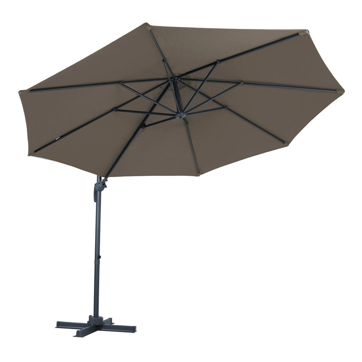 AXI Outdoor Living Ampelschirm Marisol grau Textil B/H/L: ca. 300x235x300 cm Marisol - taupe/grau (300,00/300,00/235,00cm) - AXI Outdoor Living