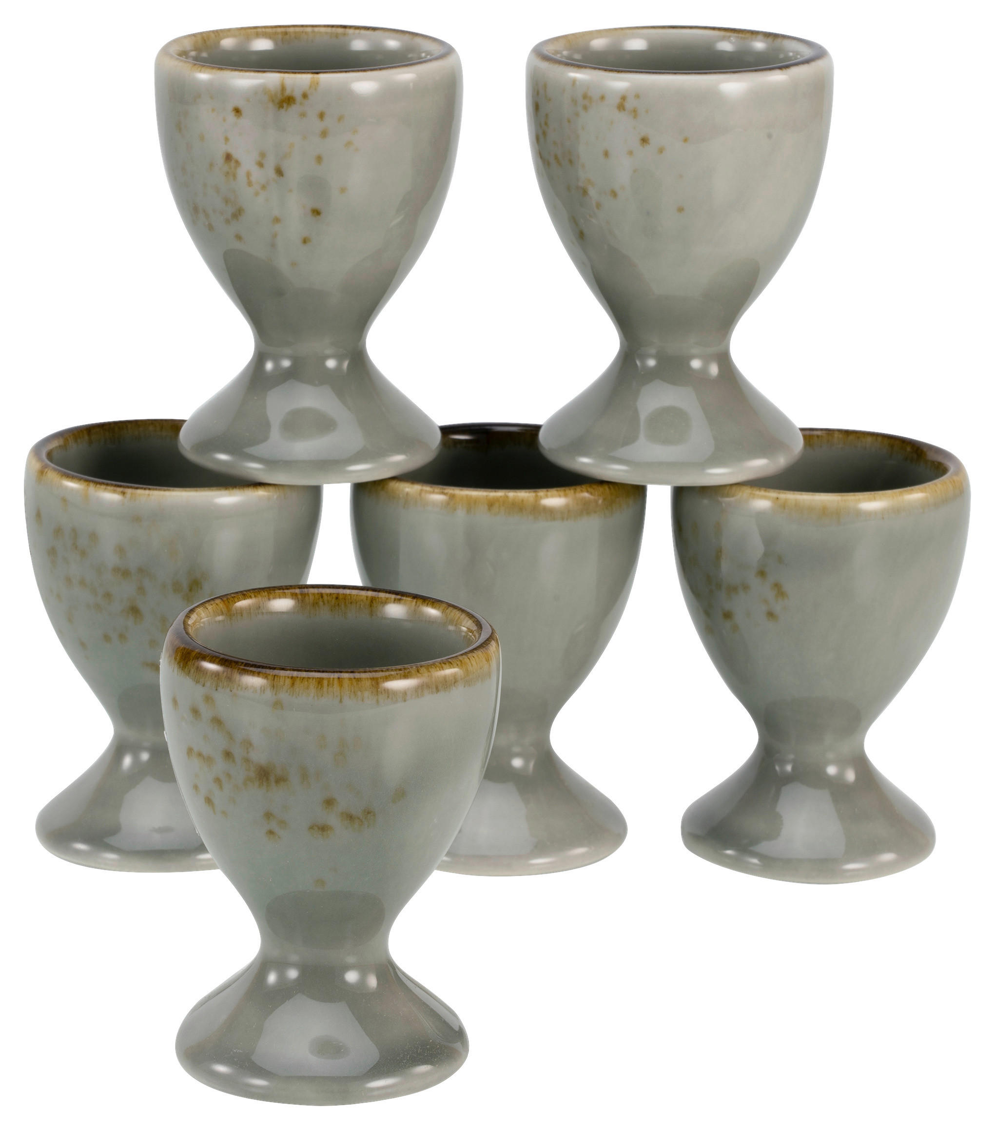 CreaTable Eierbecher NATURE COLLECTION grau Steinzeug NATURE COLLECTION - grau - CreaTable