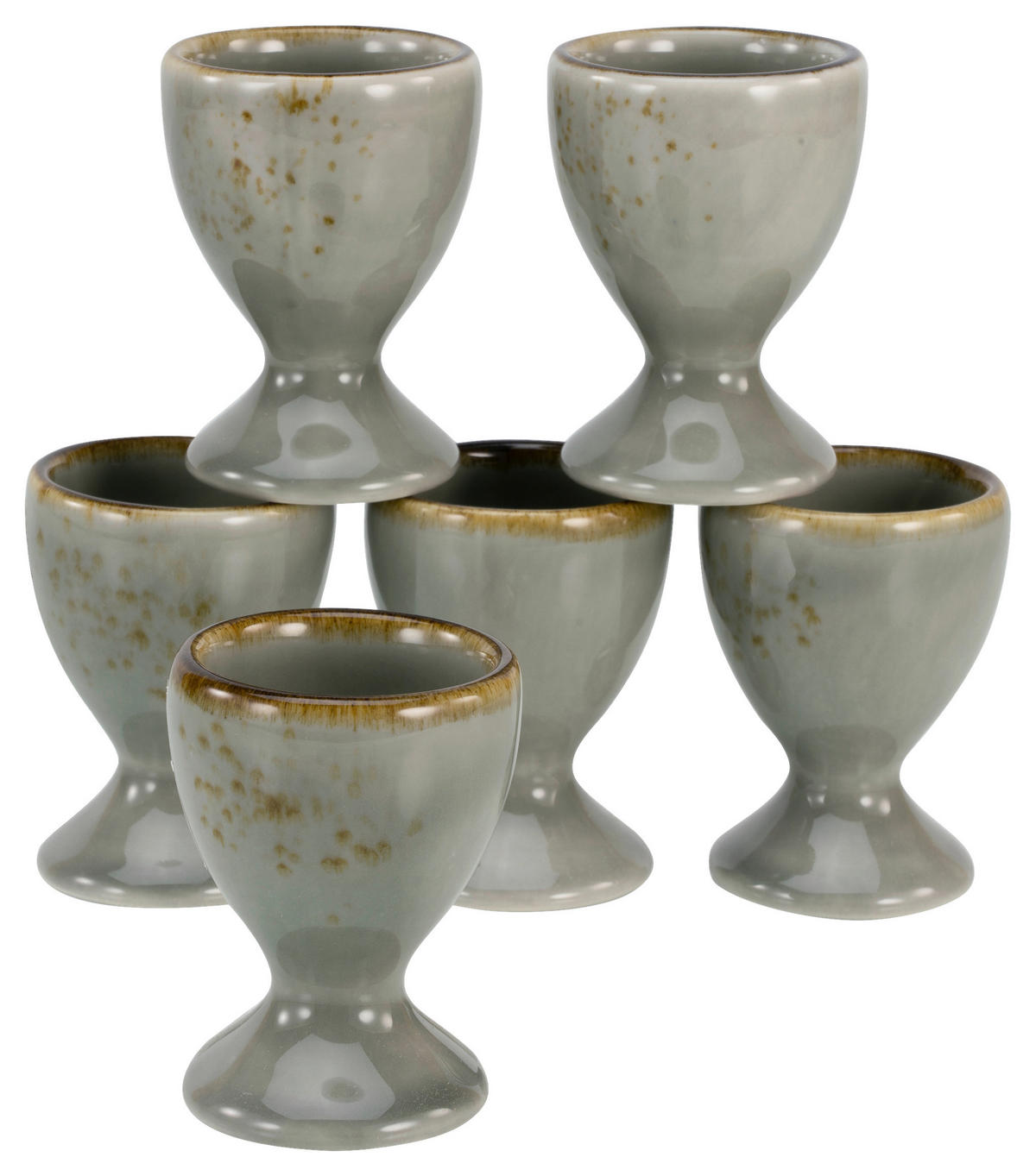 CreaTable Eierbecher NATURE COLLECTION grau Steinzeug NATURE COLLECTION - grau - CreaTable