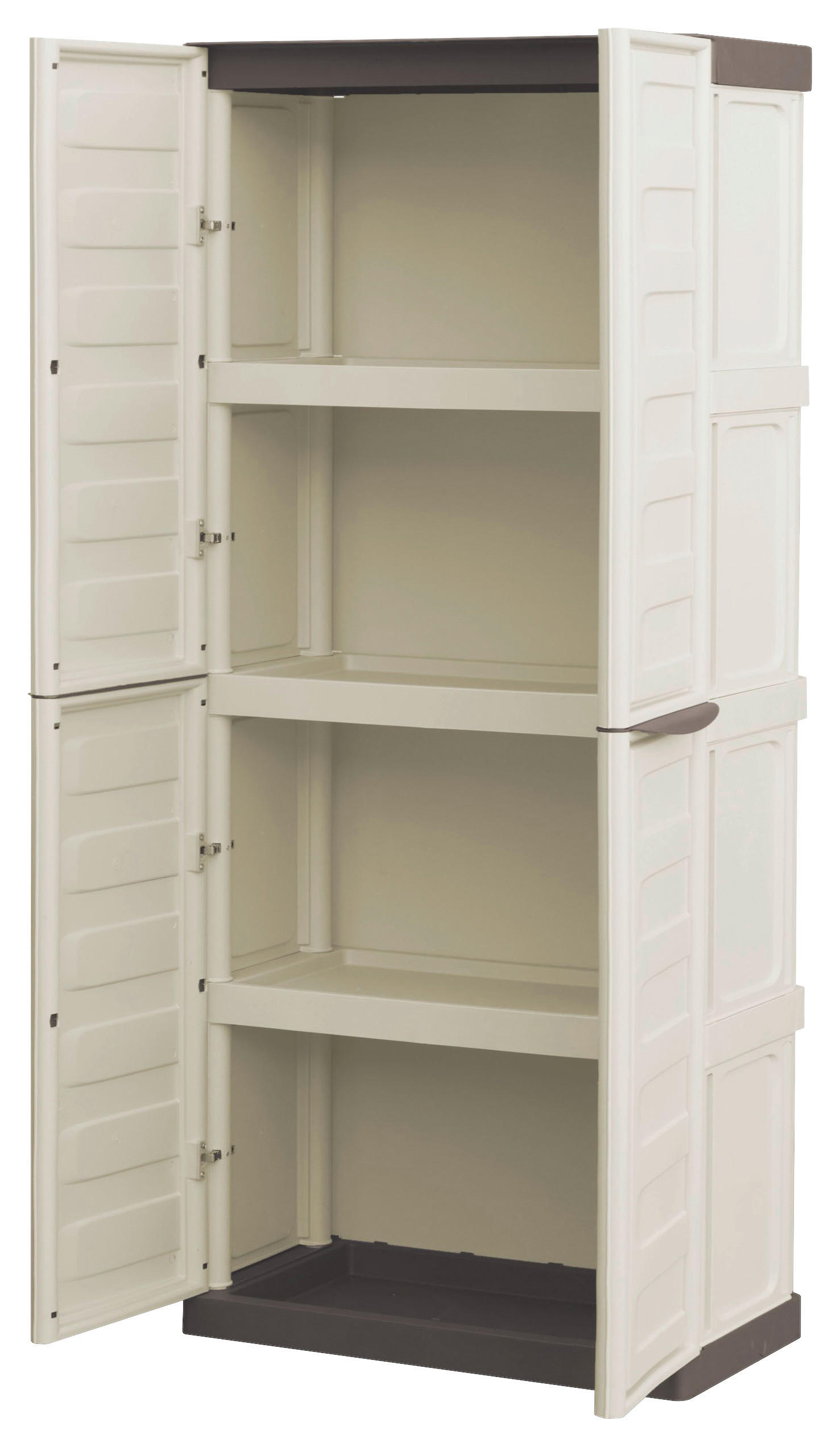 ArtPlast Kunststoffschrank Spazio beige Kunststoff B/H/T: ca. 70x165x39 cm Spazio - beige/braun (70,00/165,00/39,00cm) - ArtPlast